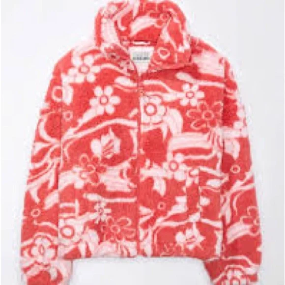 NWT Floral red and white jacket, American Eagle - Picture 5 of 5